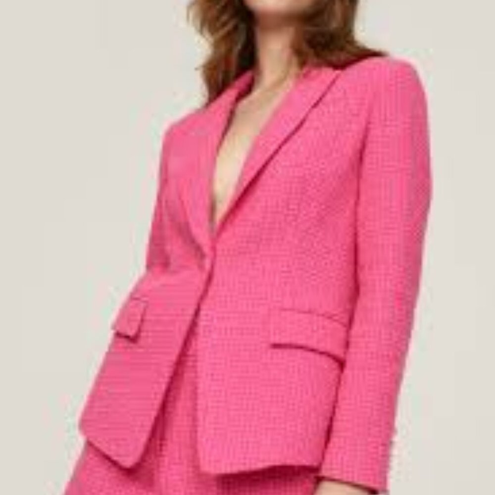 Avery Boucle Blazer tweed  Milly pink hot 10